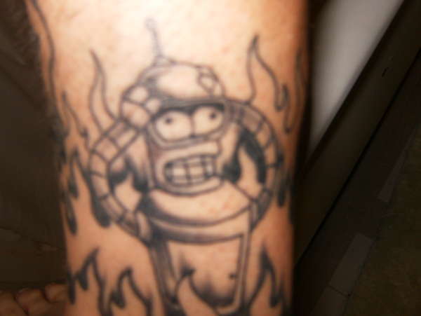 Bender in robot hell tattoo