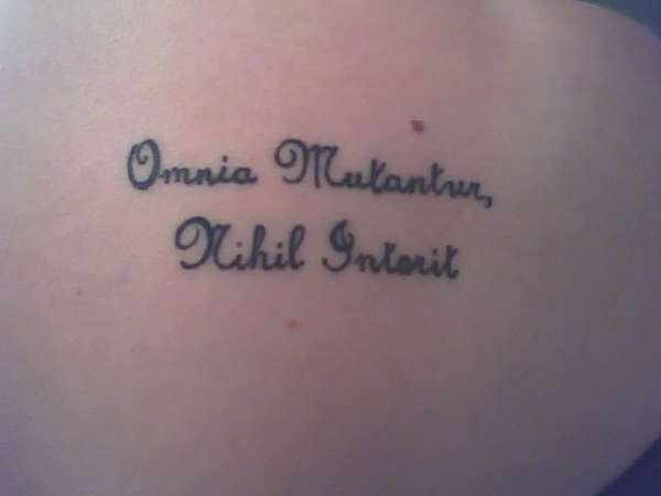 Everything Changes, Nothing Perishes. tattoo