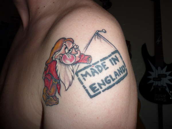 Grumpy's Made in England tattoo