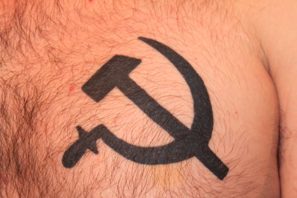 Hammer and Sickle tattoo