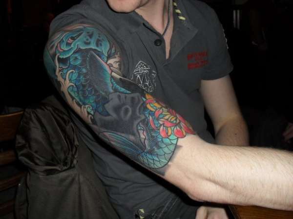Large Koi Cover-up tattoo