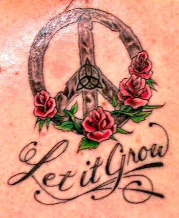 Let It Grow Peace Sign tattoo