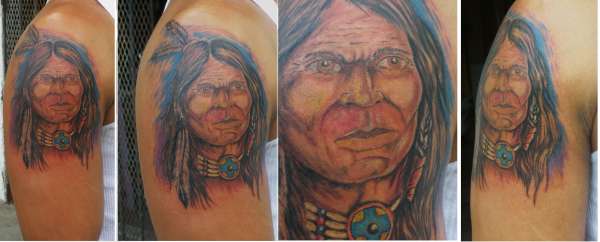 NATIVE AMERICAN PORTRAIT tattoo