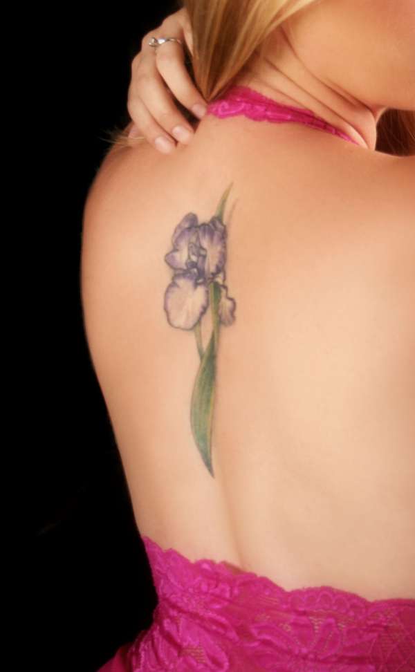 Purple Iris tattoo