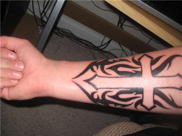Tribal Cross #2 tattoo