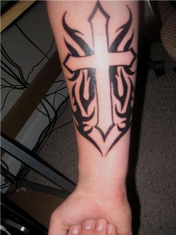 Tribal Cross tattoo