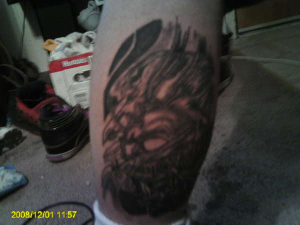 another pic of the one i did on joshs leg tattoo