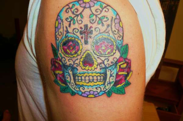 day of the dead skull tattoo