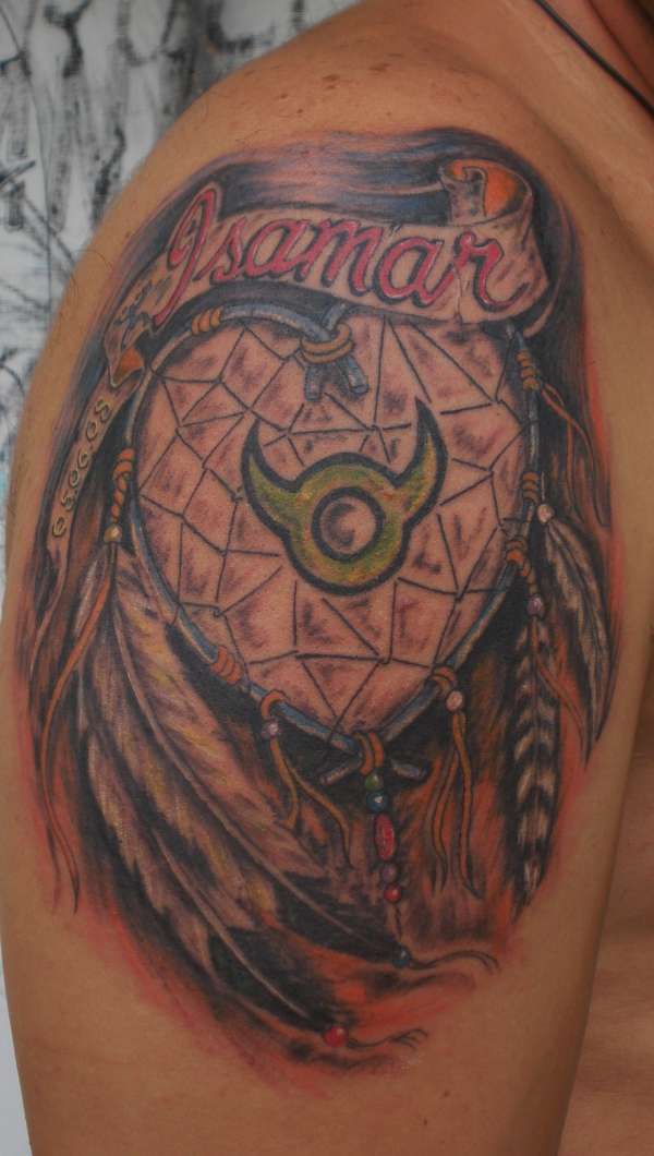 dream love catcher tattoo