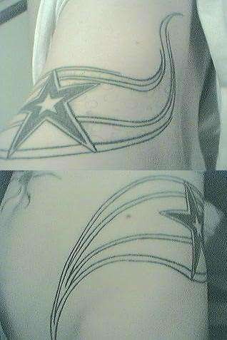 star on hip tattoo
