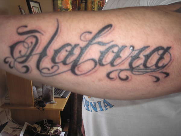 mates daughters name.. tattoo