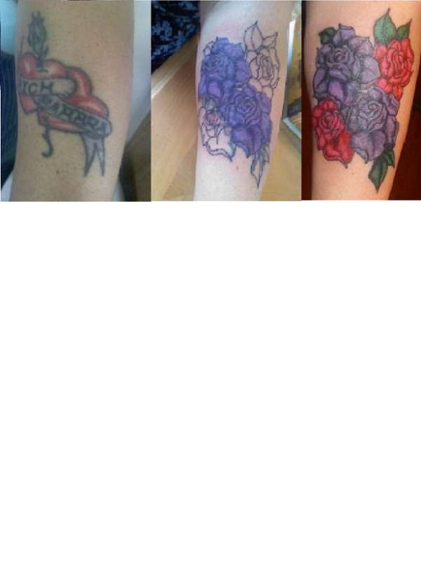 roses over hearts tattoo