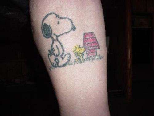 snoopy tattoo