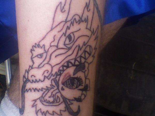 this is the outline i tattooed on my bros arm tattoo
