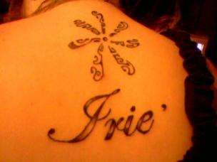 tiare flower w/ my daughters name tattoo