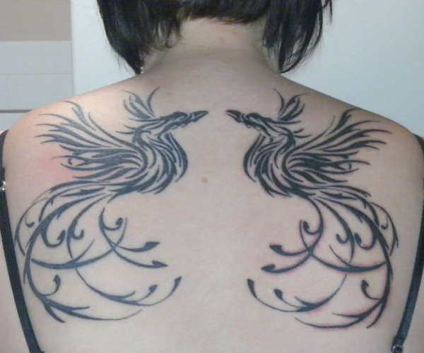 Back Phoenix's tattoo