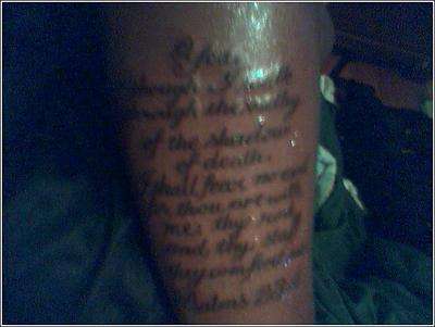 Bible verse-Psalms 23:4 tattoo