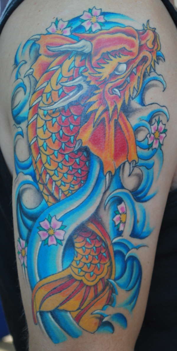 Dragon koi tattoo