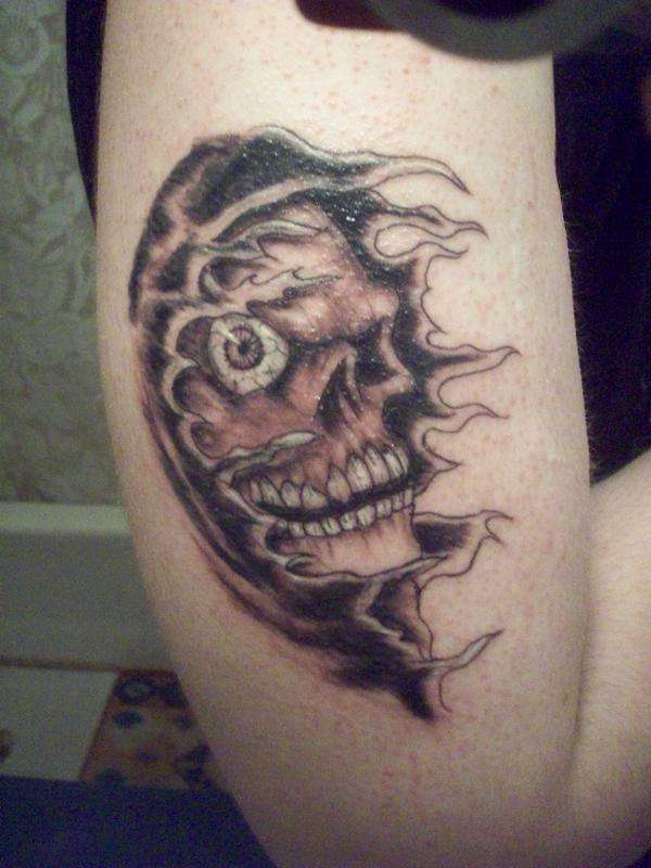 Grim Reaper Face tattoo