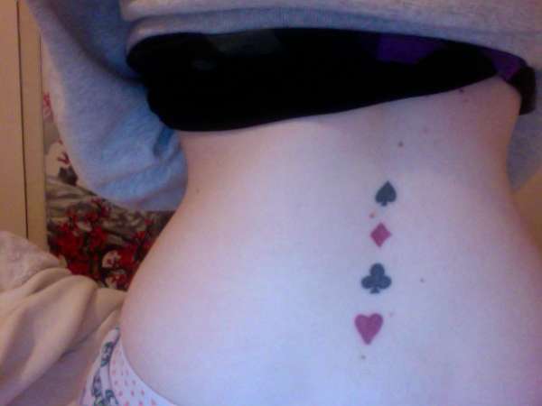 Heart clubs Spades diamonds tattoo