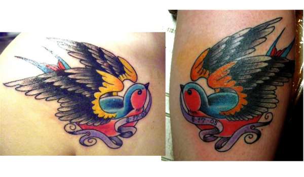 Matching Swallows tattoo