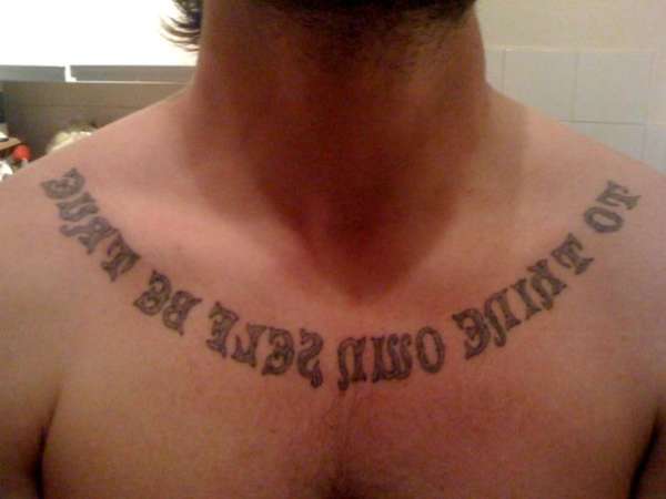 TO THINE OWN SELF BE TRUE {MIRROR IMAGE TATTOO} tattoo