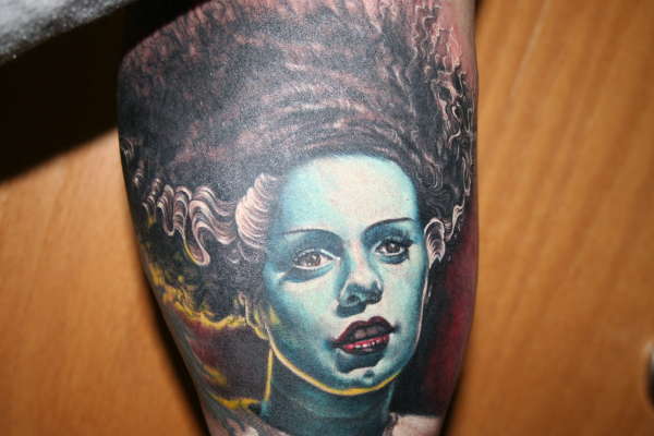 The Bride of Frankensteins Monster - by Stefano Alcantara tattoo
