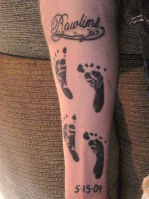 baby prints tattoo