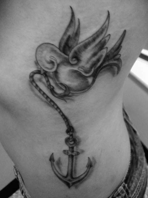 bird and anchor tattoo