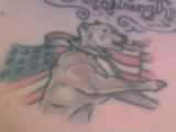 dog flag tattoo