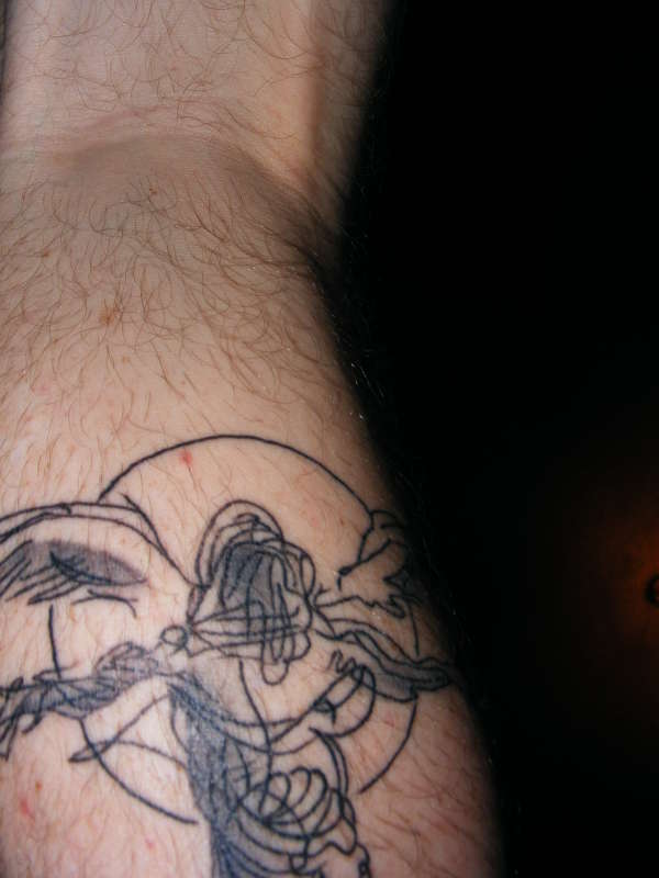 left calf tattoo