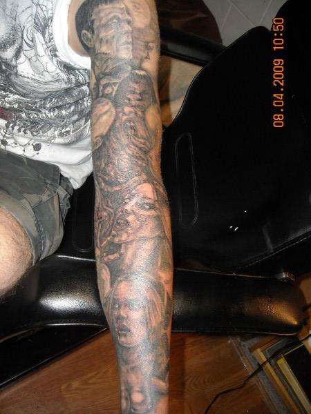 monster sleeve tattoo