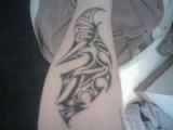 tribal knife tattoo