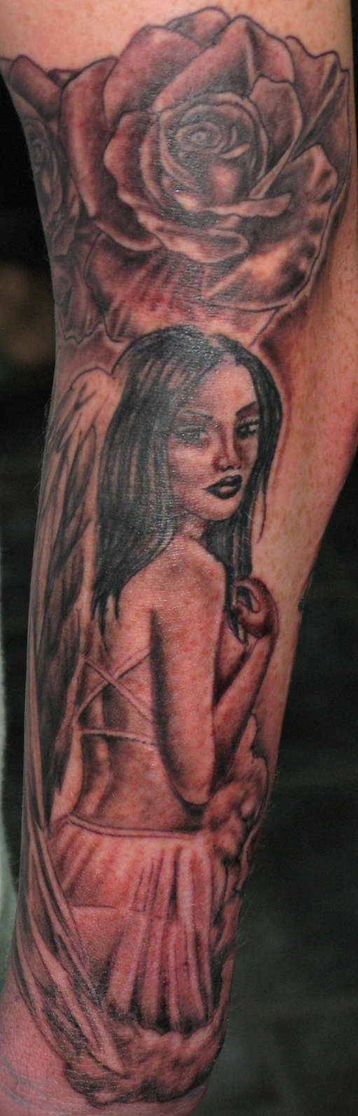 Angel Roses tattoo
