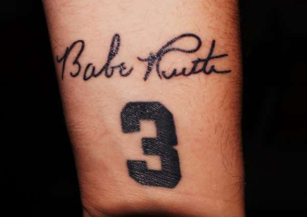 Babe Ruth real fan !! tattoo