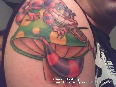 Cheshire Cat with Violin tattoo