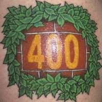 Chicago Cubs Outfield Wall tattoo