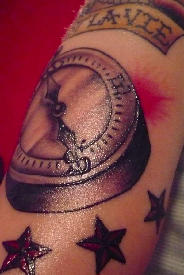Compass with Nautical Stars tattoo