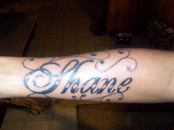 Free hand Letters tattoo