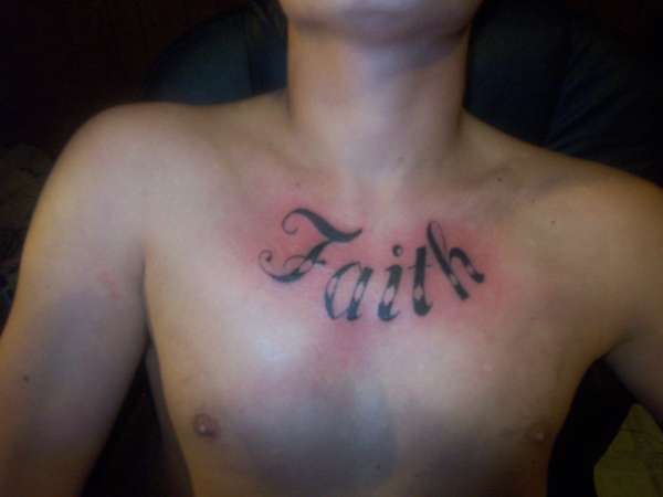 Freehand " Faith " tattoo
