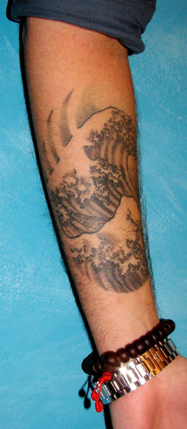 Great Wave Forearm Tattoo tattoo
