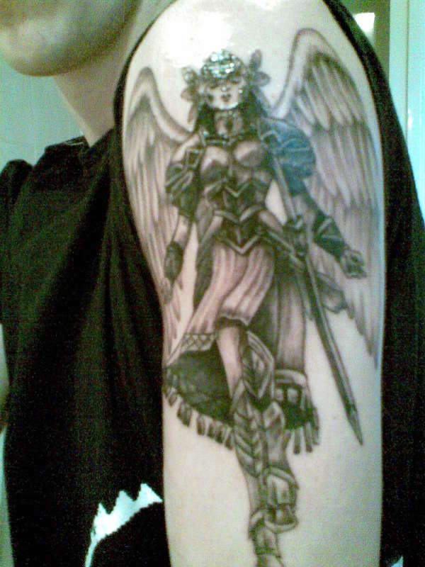 guardian angel warrior tattoos