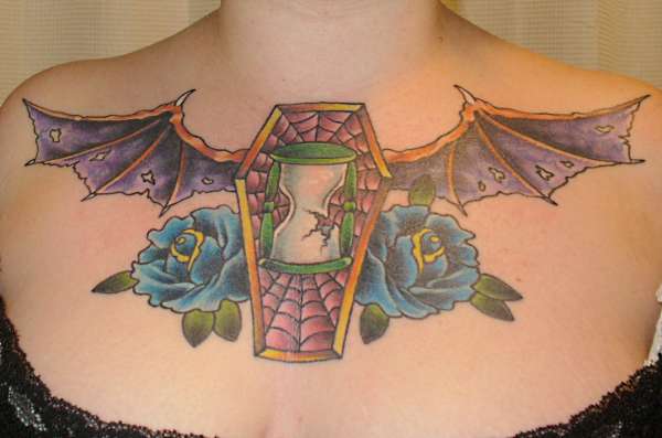 Healed Pic Of My Custom Chest Piece tattoo