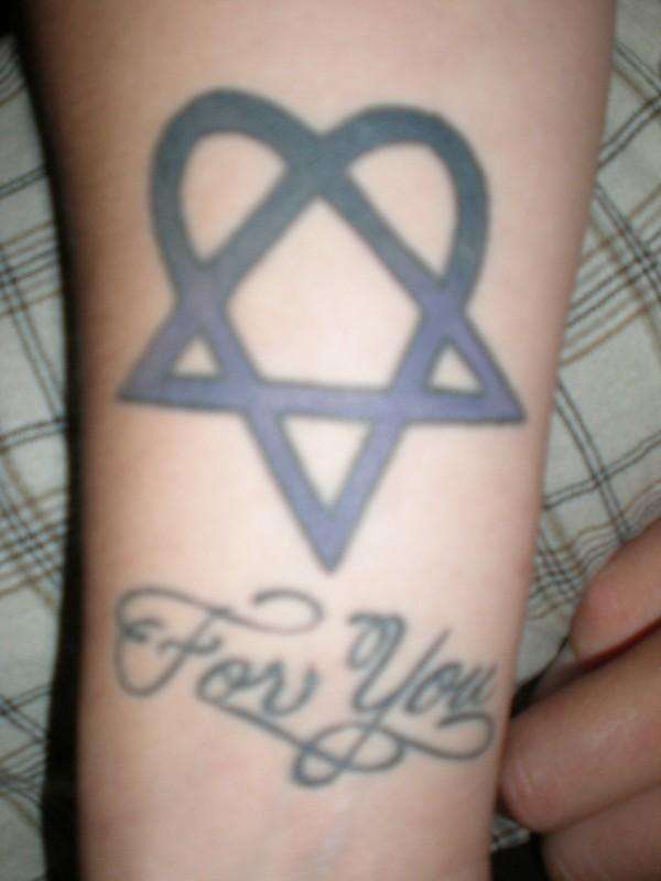 Heartagram tattoo