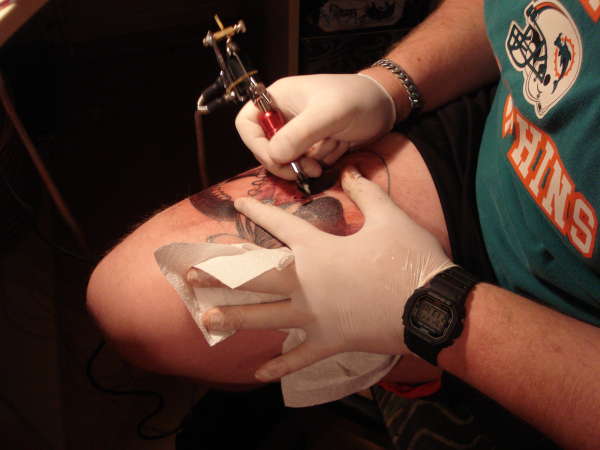 Me tattooing myself tattoo