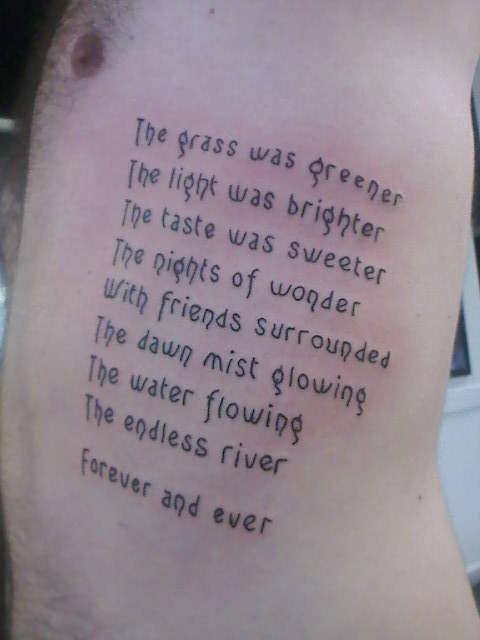 Rib Piece tattoo