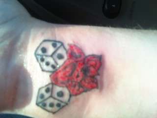 Rose & Dice tattoo
