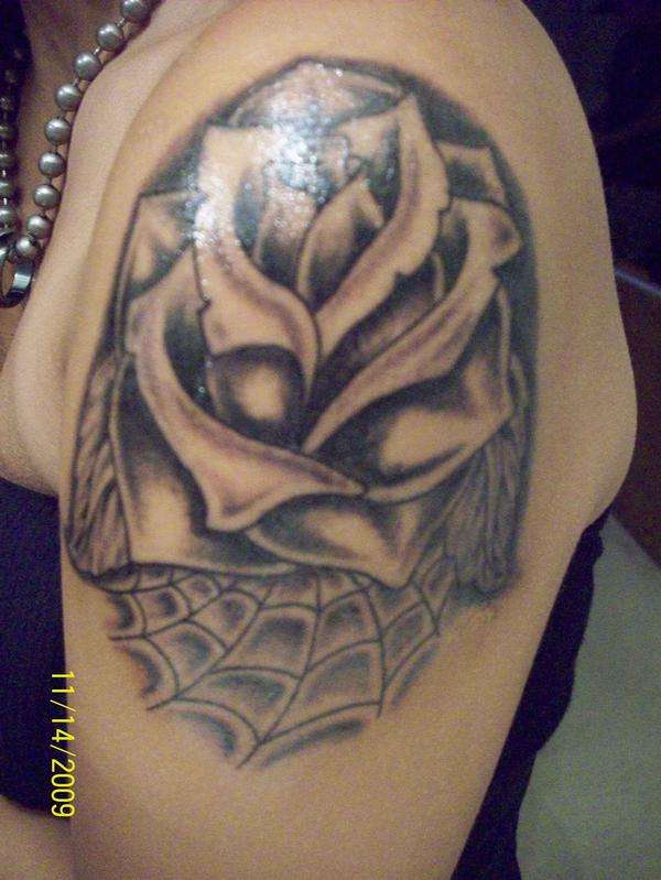 Rose on my left shoulder tattoo
