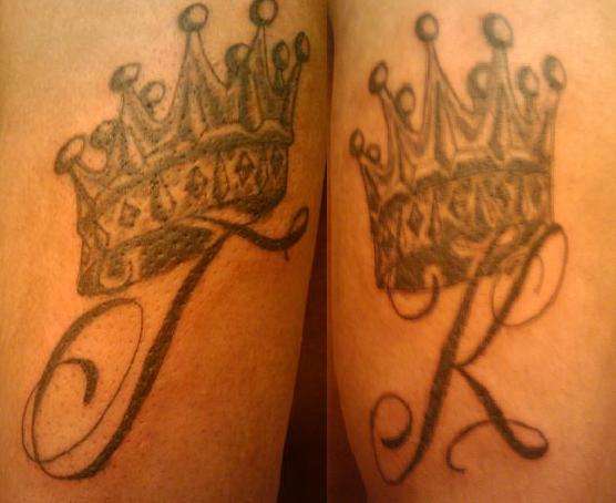 T&K on triceps (pick edited) tattoo