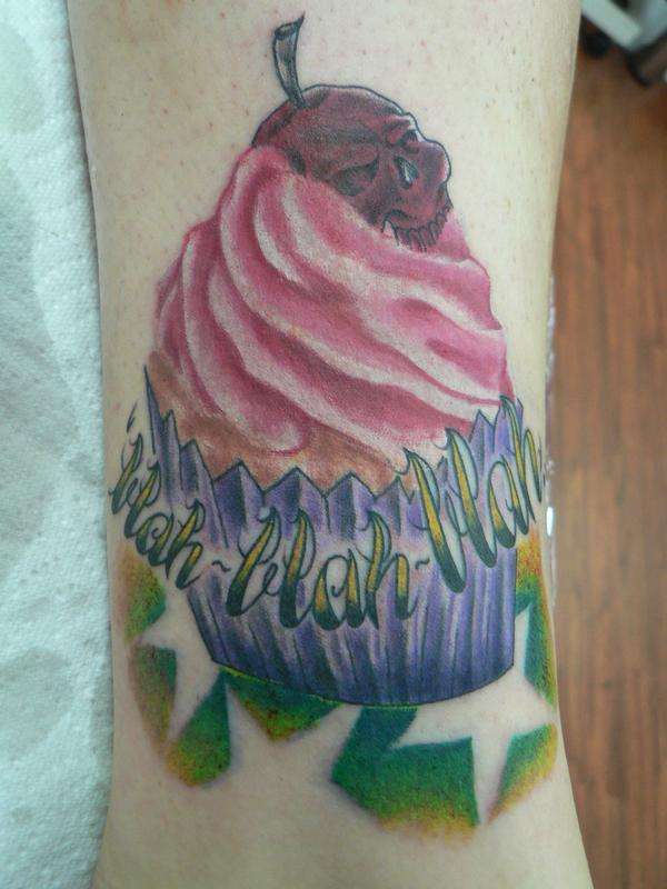 candy leg tattoo